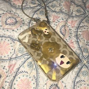 Coach goldy wristlet